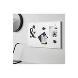 Dünya Magnet Mıknatıslı Metal Magnet Panosu 75x35 Cm Beyaz Dekoratif Duvar Panosu Ev Ofis Not Notluk Panoları