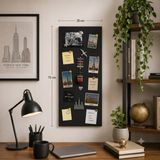 Dünya Magnet Mıknatıslı Pano, Siyah Renk, 30X75 Cm, Dekoratif Metal Hatırlatma Hatıra Magnet Panosu - 1 Adet