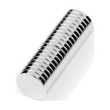 Dünya Magnet Neodyum Mıknatıs 10X1,5 mm Disk Magnet (25 Adet Set) - 1 Adet - Gümüş