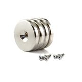 Dünya Magnet Neodyum Mıknatıs Havşa Delikli 25 x 10/5,5 x 5 mm (4'lü Paket)