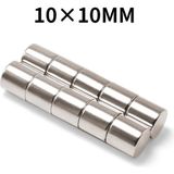 Dünya Magnet Silindir Süper Güçlü Neodyum Mıknatıs 5 Adet Çap 10MM x Kalınlık 10MM - 1 Adet - Gümüş