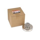 Dünya Magnet Süper Güçlü Halkalı Büyük Neodyum Pot Mıknatıs, 60Mm Çap, Dekorasyon Mıknatıs Magnet Fishing