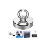 Dünya Magnet Süper Güçlü Halkalı Büyük Neodyum Pot Mıknatıs, 60MM Çap, Magnet Fishing, Kurtarma Mıknatısı