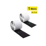 Dünya Magnet Yapışkanlı Siyah Cırt Cırtlı Bant, 1 Metre, Amerikan Fermuarı, En: 5 Cm, Kuvvetli Cırt Band