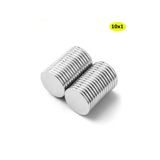 Dünya Magnet Yuvarlak Neodyum Mıknatıs (10 Mm X 1 Mm), Güçlü Magnet, 10 Adet
