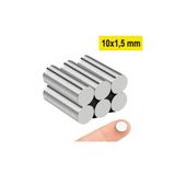 Dünya Magnet Yuvarlak Neodyum Mıknatıs, 10X1,5 Mm, Güçlü Magnet - 25 Adet