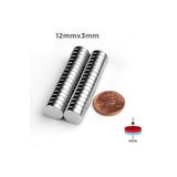 Dünya Magnet Yuvarlak, Neodyum Mıknatıs, 12X3 Mm, Güçlü Magnet - 5 Adet