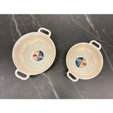 Dünya Plastik 1,2 L ve 0,7 L Mini Süzgeç Seti Krem Renk 2 Parça Set