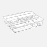 Dünya Plastik 38.6x31.2 cm Şeffaf ABS Plastik 9 Bölmeli Çekmece İçi Kaşıklık