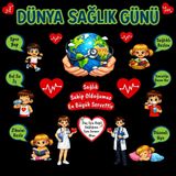 Dünya Sağlık Günü Okul Panosu Figür Seti | Hazır Kesim Sınıf Süsü (140x140 Uyumlu)