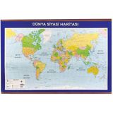 Dünya Siyasi Ve Fiziki Haritası (Çıtalı)