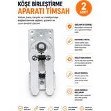 Dünya Sünger Köşe Birleştirme Aparatı Timsah 2 Adet – Yaylı Metal Köşe Kilitleme Mekanizması Baza Koltuk Karyola Bağlantı Aparatı