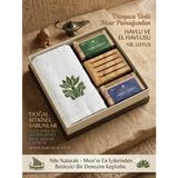 Dünyaca Ünlü Nile Naturals Mısır Menşeli Lüks Cilt Bakım Seti – 2 Adet Doğal Sabun (Aloe Vera & Shea Butter), Ahşap Sabunluk ve El Havlusu
