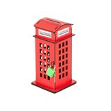 Dünyadan Hediyeler Ahşap Kumbara London Telefon Kulübesi 16 cm