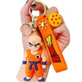 Dünyadan Hediyeler Anime Dragon Ball Z Ejderha Topu Krillin 3D Silikon Anahtarlık