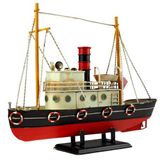 Dünyadan Hediyeler Dekoratif Retro Metal Balıkçı Teknesi Vintage 33cm No.2