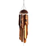 Dünyadan Hediyeler Feng Shui Coconat Bambu Rüzgar Çanı 45 cm Orta Boy