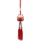 Dünyadan Hediyeler Feng Shui Maneki Neko Şans Kedisi Kırmızı No.4