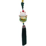 Dünyadan Hediyeler Feng Shui Maneki Neko Şans Kedisi Yeşil No.1