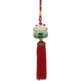 Dünyadan Hediyeler Feng Shui Maneki Neko Şans Kedisi Yeşil No.2