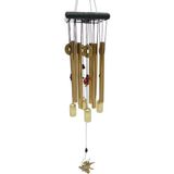 Dünyadan Hediyeler Feng Shui Metal Rüzgar Çanı Şans Parası Kare S06