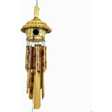 Dünyadan Hediyeler Hasır Kuş Yuvalı Bambu Rüzgar Çanı 45 cm