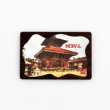 Dünyadan Hediyeler Nepal Temalı Deri Magnet Ahşap Tabaka