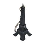 Dünyadan Hediyeler Paris Eyfel Kulesi 3D Metal Anahtarlık Siyah