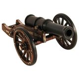 Dünyadan Hediyeler Vintage Louis XIV Savaş Topu Nostaljik Metal Top Arabası 30cm