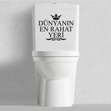 Dünyanın En Rahat Yeri Sticker Klozet Rezervuar Banyo Yapıştırma