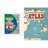 Dünyanın Öbür Ucunda Ne Var?: 84x57 Dünya Haritası Hediyeli Atlas (Ciltli): Kıtalar, Denizler ve Kültürler Arası Yolculuk Rehberi -2 Kitap Set