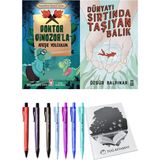 Dünyayı Sırtında Taşıyan Balık ve Doktor Dinozor'la Ateşe Yolculuk 2'li Set - Kalem