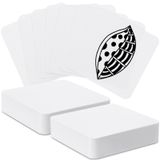 Dunzoom 50 Adet Orijinal Kare Beyaz Kağıt Fayanslar 9,5 cm x 3,5 cm Sanatçı Fayansları Çizim Malzemeleri Çırak Beyaz Fayans Hattat Suluboya Eskiz Defteri Defter, Beyaz