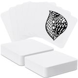 Dunzoom 50 Adet Sanatçı Fayansları Zen Kare Beyaz Kağıt Fayans Çizim Malzemeleri Çırak Beyaz Fayans Kaligrafi için Suluboya Eskiz Defteri Defter (10,5 x 11,5 cm)