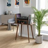 Duo 55x45x63cm Ahşap Pikap Sehpası, Plak Düzenleyici, Plak Rafı, Dekoratif Yan Sehpa İki Katlı Sehpa Ceviz