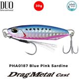Duo PHA0187 Drag Metal Cast Slow Jig 30 gr Blue Pink Sardine Balık Yemi