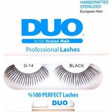 Duo Takma Kirpik %100 Doğal ve Siyah Görünüm D-14
