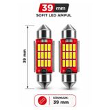DuoLight 39mm C5W Sofit Led Ampul - Beyaz Plaka ve Tavan Lambası - Canbus Arıza Lambası Yakmaz (2 Adet)