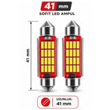 DuoLight 41mm C5W Sofit Led Ampul - Beyaz Plaka ve Tavan Lambası - Canbus Arıza Lambası Yakmaz (2 Adet)