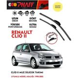 Duolight Clio 2 Silecek Silgeç Takımı 2002 Model Araca Özel Aparat - Siyah
