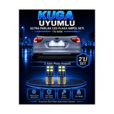 DuoLight Ford Kuga Uyumlu T10 W5W LED Plaka Ampulü 2 Adet Ultra Parlak Beyaz Uzun Ömürlü Set