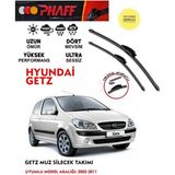 Duolight Hyundai Getz Ön Arka Silecek Seti 2006 Model Araca Özel Aparat(3 Lü Set ) - Siyah