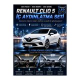 DuoLight Renault Clio 5 Uyumlu 6000K LED İç Aydınlatma Seti Parlak Beyaz Araç İçi Ampul Seti