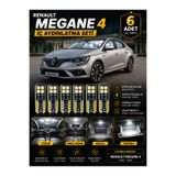 DuoLight Renault Megane 4 Uyumlu LED İç Aydınlatma Seti Beyaz T10 Ampul Takımı 6 Adet (2016-2024)