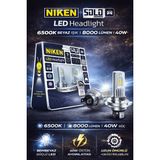 Duolight Solo H7 LED Xenon Ampul 6500K Beyaz 8000 Lümen 40W Süper Parlak Far Ampul Seti (2 Adet) - 00-Beyaz