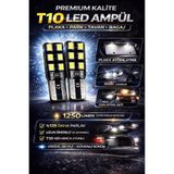 DuoLight T10 W5W Canbus LED Ampul Seti, Beyaz Işık, Ultra Parlak Beyaz, Plaka ve Park Ampülü, İç Aydınlatma,