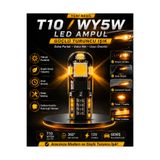 DuoLight T10 WY5W Turuncu Amber LED Ampul 12V Canbus Park Plaka Sinyal Ayna Çamurluk Lambası 360° Işık 1 Adet