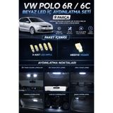 DuoLight VW Polo 6R 6C LED İç Aydınlatma Seti Beyaz 9 Parça + Hediye T10 Ampul