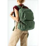 Duomino Krinkıl Kumaş Suya Dayanıklı Büyük Boy Haki Yeşil Klinkır Sırt Çantası/laptop Okul Çanta - 3BP-Yeşil