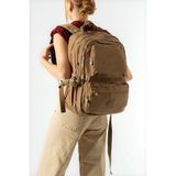 Duomino Krinkıl Kumaş Suya Dayanıklı Büyük Boy Koyu Vizon Klinkır Sırt Çantası/laptop Okul Çanta